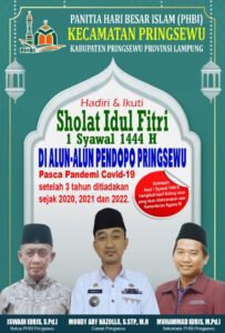 3 Tahun Ditiadakan Akibat Pandemi, Pendopo Pringsewu Akan Digunakan Kembali Untuk Shalat Ied