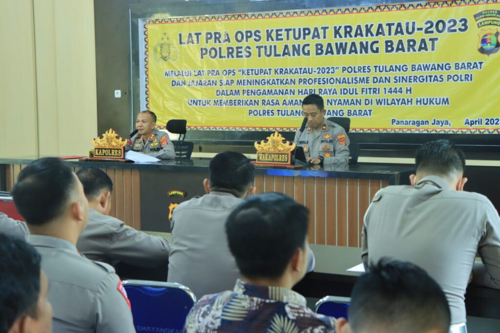 Polres Tubaba Gelar Latihan Pra Operasi Ketupat Krakatau