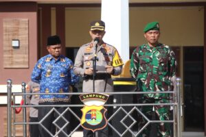 Polres Pringsewu Apel Gelar Pasukan Operasi Ketupat Krakatau 2023