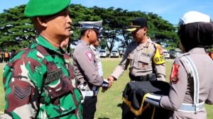 Polres Tanggamus Apel Gelar Pasukan Operasi Ketupat Krakatau 2023