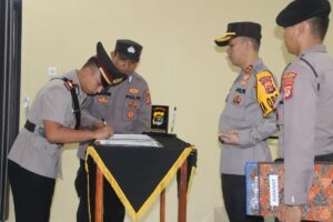 Jabatan Kapolsek Gadingrejo & Kasat Intelkam Polres Pringsewu Diserahterimakan