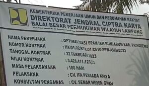 Selain Dugaan Mark-Up, Indikasi Kolusi Mencuat Dari Proyek Optimalisasi SPAM IKK Bumiarum, Pringsewu