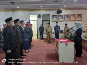 Bupati Tanggamus Melantik Pejabat Eselon II Untuk Jabatan Tinggi Pratama