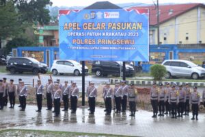 Polres Pringsewu Gelar Apel Operasi Patuh Krakatau 2023
