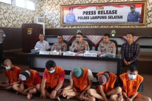 Polres Lampung Selatan Tangkap Empat Pelaku Pengeroyokan Sampai Korban Meninggal Dunia