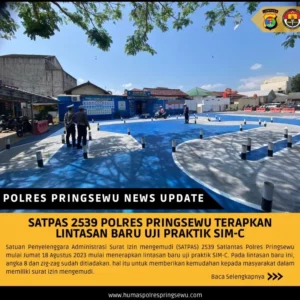 Polres Pringsewu Berlakukan Lintasan Baru Uji Praktik SIM C, Angka 8 dan Zig Zag Dihapus