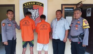 Polsek Gadingrejo Tangkap Dua Pelaku Pembobol Konter Handphone