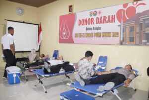 Sambut HUT Humas Polri ke-72, Polres Pringsewu Gelar Donor Darah