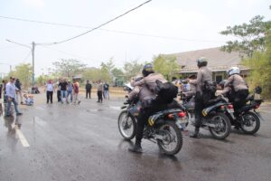Polres Pringsewu Gelar Latihan Simulasi Pengamanan Pemilu
