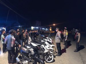 Razia Malam, Polres pringsewu Amankan Puluhan kendaraan