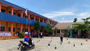 Polres Pringsewu dan Jasa Raharja Sosialisasi Keselamatan Berkendara di Sekolah