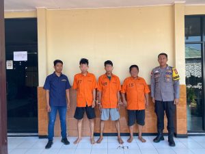 Polsek Pringsewu Kota Tangkap Tiga Pelaku Pencurian Kendaraan Bermotor