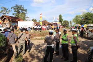 Kampanye Tim Prabowo Gibran DI Pringsewu Di jaga Ketat Aparat Kepolisian