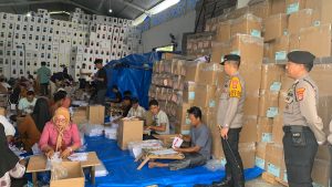 Kapolres Pringsewu Pantau Pelipatan Surat Suara pemilu