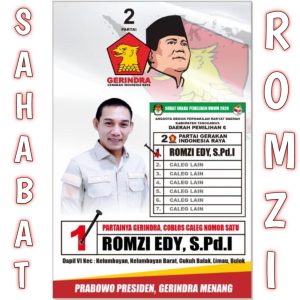 Romzi Pecahkan Record Lampaui 6 Ribu Suara, Gerindra Potensi 2kursi Di Dapil VI Tanggamus.