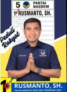 Rusmanto Raih Kemenangan di DPRD Pringsewu, Pimpin Suara Dapil 2