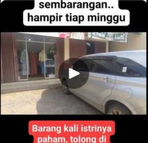 Kendaraan Parkir Tanpa Plat Nomor Kendaraan Diduga Milik Oknum Bawaslu Dikeluhkan Warga