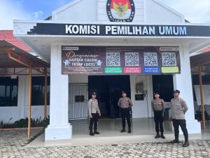 Pasca Pemungutan dan Perhitungan Suara, Obyek Vital Pemilu di Pringsewu Terus Dijaga Polisi