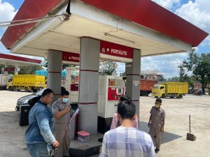 Cegah Penyalahgunaan dan Kecurangan Penyaluran BBM, Polres Pringsewu dan Balai Metrologi Cek SPBU