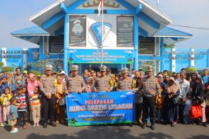 Dirlantas Polda Lampung Berangkatkan Ratusan Mudik Gratis