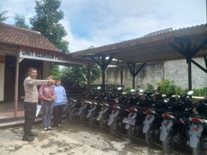 Mudik Lebaran, Polres Pringsewu Terima Titipan Puluhan Kendaraan Masyarakat