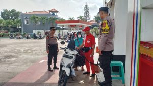 Polres Pringsewu Pantau Distribusi BBM DI SPBU Selama Arus Mudik Idul Fitri