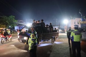 Ratusan Aparat Amankan Malam Takbir Di Kabupaten Pringsewu