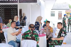 Kapolres Pringsewu Bersama Dandim 0424/Tanggamus Sambut Kunjungan Danpuspomad
