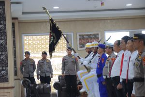 Kapolda Lampung Gelar Upacara Pemuliaan Nilai-Nilai Tri Brata Sambut Hari Bhayangkara Ke-78