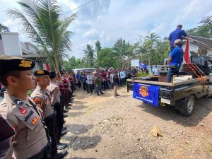 Polres Pringsewu Amankan Aksi Unjuk Rasa Ormas Garuda