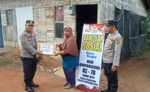 Peduli Masyarakat, Polsek Pringsewu Kota Rayakan HUT Bhayangkara dengan Aksi Sosial