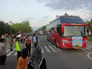 Polres Pringsewu Amankan Kedatangan Jamaah Haji Pringsewu