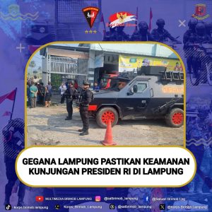 Gegana Lampung Pastikan Keamanan Kunjungan Presiden Jokowi