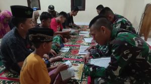 Satgas TMMD Kodim 0424/Tanggamus Ajak Anak-Anak Belajar Mengaji