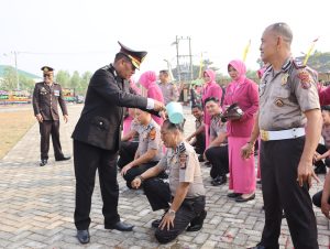 HUT Bhayangkara ke-78, 17 Personel Polres Pringsewu Naik pangkat