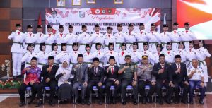 Wakapolres Pringsewu Hadiri Pengukuhan Paskibra Kabupaten Pringsewu