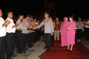 Kedatangan AKBP M Yunnus Saputra di Sambut Meriah Anggota Polres Pringsewu