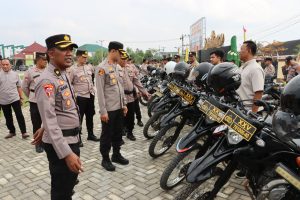 Pastikan Kesiapan Pemilukada, Polres Pringsewu Lakukan Apel Pengecekan Peralatan