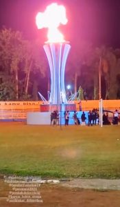 Atlet Legenda Bawa Api Obor Pada Open Ceremony PON XXI Wilayah Sumut