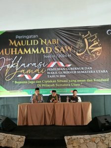 Peringatan Maulid Nabi Muhammad SAW dan Deklarasi Pilgubsu dan Wagubsu Damai 2024