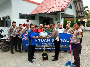 Sambut HUT Lalu Lintas ke-69, Satuan Lalu Lintas Polres Pringsewu Gelar Bakti Sosial Religi