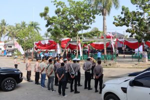 Satgas Operasi Mantap Praja Polres Pringsewu Amankan Deklarasi Kampanye Damai Paslon Pilkada Serentak 2024