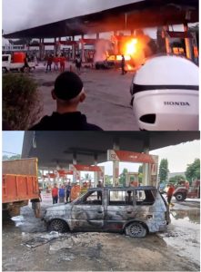 Mobil Modifikasi Meledak Di SPBU 24.345.117 Bukit Kemuning Milik Inisial YS Menjadi Sorotan , Diduga Owner Kerap Terlibat