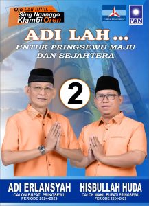 Adi Erlansyah dan Hisbullah Masyarakat Pringsewu Jangan Terprovokasi Perusakan APK No Urut 2