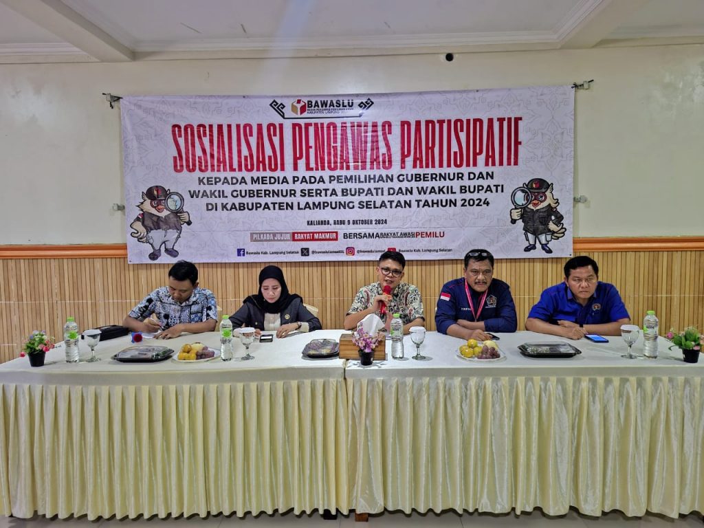 “Bawaslu Lampung Selatan Ajak Media Awasi Pemilu 2024”
