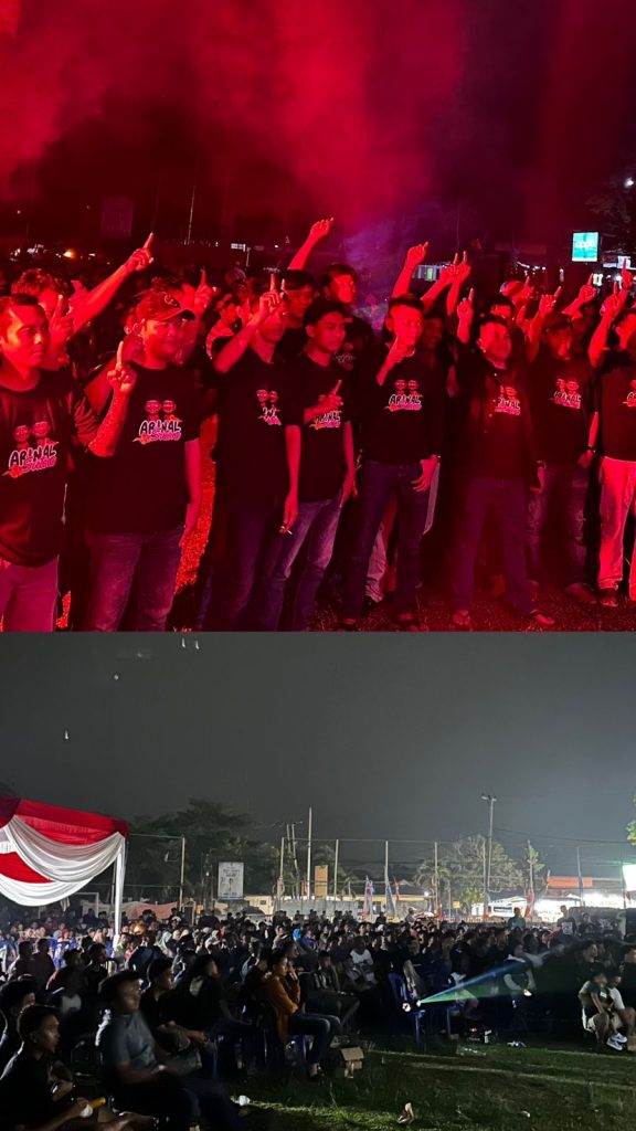 Ribuan Relawan Pemuda Arjuno Adakan Nobar dan Deklarasi Menangkan di Pilkada Lampung