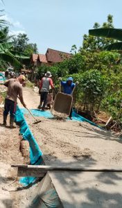 Pekon Tunggul Pawenang Bangun Dua Jalan Rabat Beton Tahun 2024