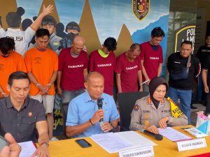 Tekab 308 Ditreskrimum Polda Lampung Bekuk Belasan Pelaku Pungli Sopir Truk di Lampung Utara