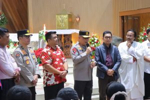 Jamin Rasa Aman, Kapolda Lampung Pimpinan Pengecekan Pengamanan Malam Natal 2024