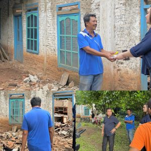 Relawan Aries Sandi Tinjau dan Beri Bantuan untuk Korban Bencana di Pesawaran